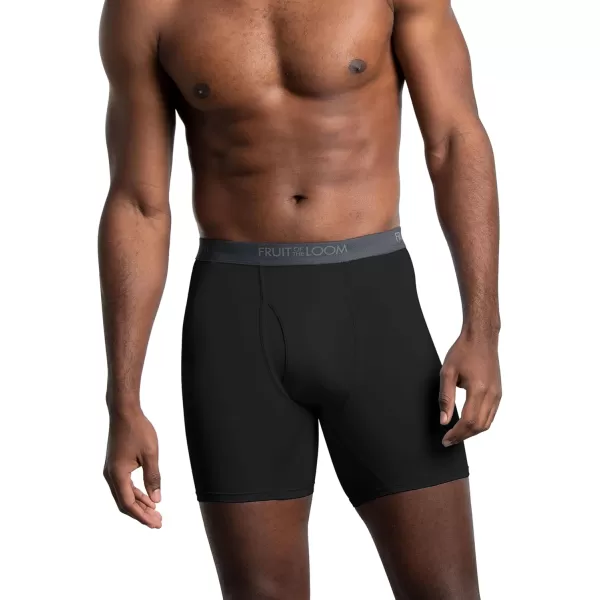 imageFruit of the Loom Mens Micro Stretch Boxer Briefs Designed to Move with You Lightweight ampamp Moisture Wicking6 Pack  Assorted Colors