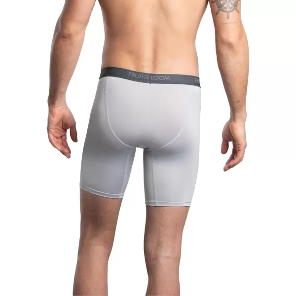imageFruit of the Loom Mens Micro Stretch Boxer Briefs Designed to Move with You Lightweight ampamp Moisture WickingLong Leg  6 Pack  Assorted Colors