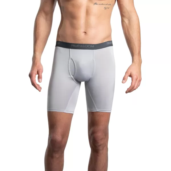 imageFruit of the Loom Mens Micro Stretch Boxer Briefs Designed to Move with You Lightweight ampamp Moisture WickingLong Leg  6 Pack  Assorted Colors