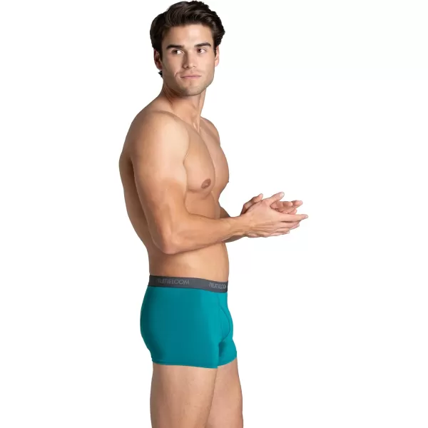 imageFruit of the Loom Mens Micro Stretch Boxer Briefs Designed to Move with You Lightweight ampamp Moisture WickingTrunk  5 Pack  BlueGreenBlack