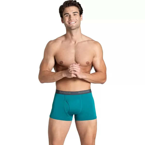 imageFruit of the Loom Mens Micro Stretch Boxer Briefs Designed to Move with You Lightweight ampamp Moisture WickingTrunk  5 Pack  BlueGreenBlack