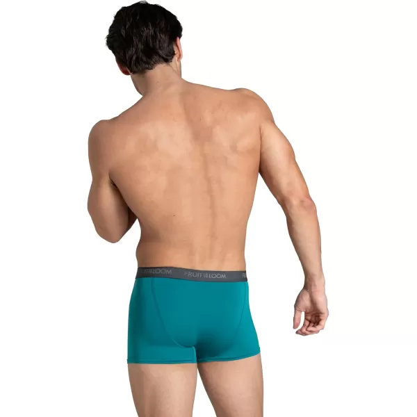 imageFruit of the Loom Mens Micro Stretch Boxer Briefs Designed to Move with You Lightweight ampamp Moisture WickingTrunk  5 Pack  BlueGreenBlack