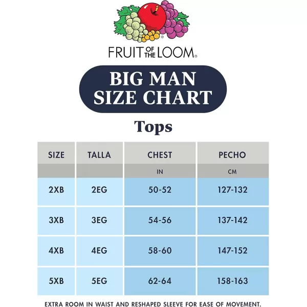 imageFruit of the Loom Mens Sleeveless Tank AShirt Tag Free ampamp Moisture Wicking Ribbed Stretch FabricBig Man  6 Pack  White