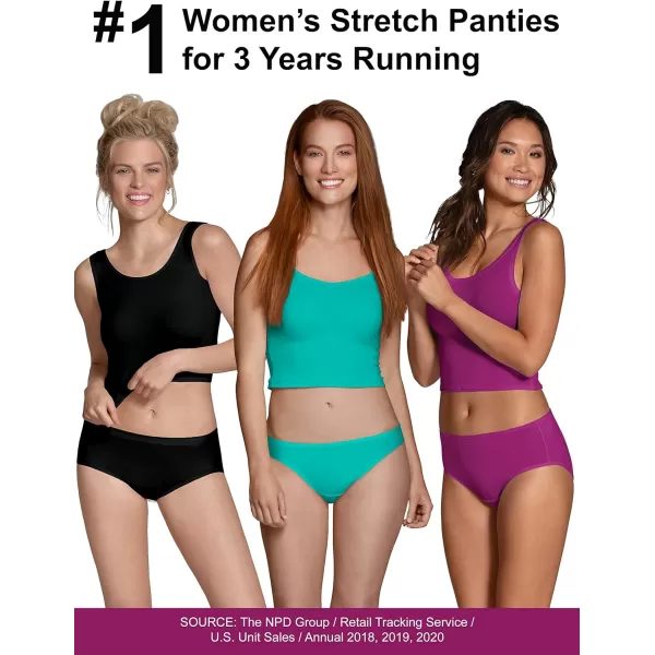 imageFruit of the Loom Womens No Show Seamless Underwear Amazing Stretch ampamp No Panty Lines Available in Plus SizeBikini  6 Pack  Colors May Vary