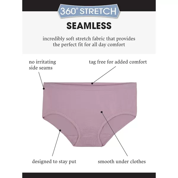 imageFruit of the Loom Womens No Show Seamless Underwear Amazing Stretch ampamp No Panty Lines Available in Plus SizeBikini  8 Pack  Assorted Neutrals