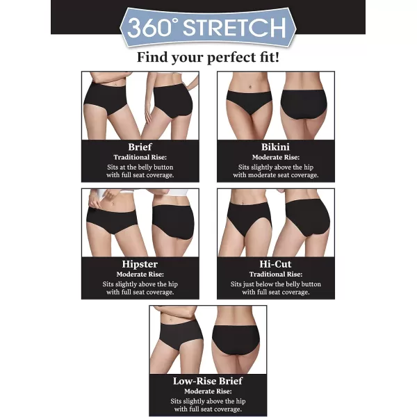 imageFruit of the Loom Womens No Show Seamless Underwear Amazing Stretch ampamp No Panty Lines Available in Plus SizeBikini  8 Pack  Assorted Neutrals