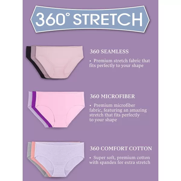 imageFruit of the Loom Womens No Show Seamless Underwear Amazing Stretch ampamp No Panty Lines Available in Plus SizeBikini  8 Pack  Assorted Neutrals