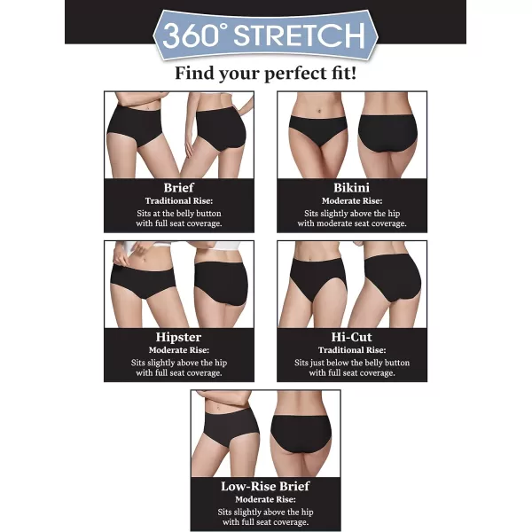 imageFruit of the Loom Womens No Show Seamless Underwear Amazing Stretch ampamp No Panty Lines Available in Plus SizePlus Size Brief  10 Pack  BluePurpleGrey