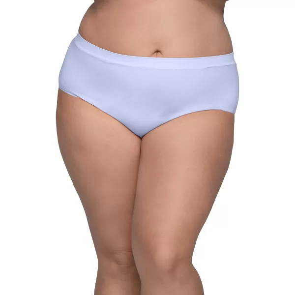 imageFruit of the Loom Womens No Show Seamless Underwear Amazing Stretch ampamp No Panty Lines Available in Plus SizePlus Size Brief  10 Pack  BluePurpleGrey