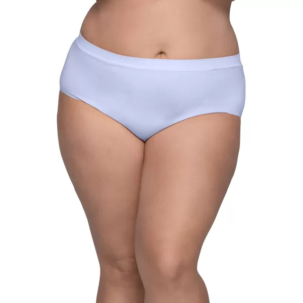 imageFruit of the Loom Womens No Show Seamless Underwear Amazing Stretch ampamp No Panty Lines Available in Plus SizePlus Size Brief  5 Pack  BlackWhiteBlue