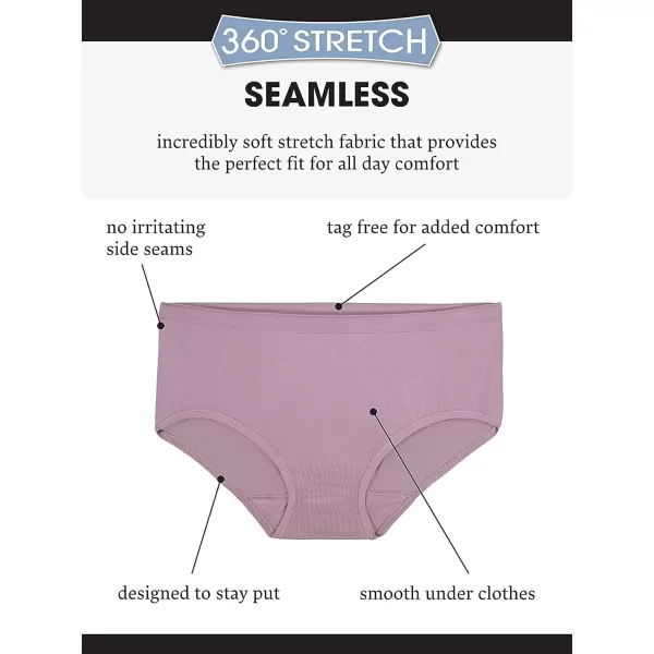 imageFruit of the Loom Womens No Show Seamless Underwear Amazing Stretch ampamp No Panty Lines Available in Plus SizeSignature Hi Cut  6 Pack  Multicolor