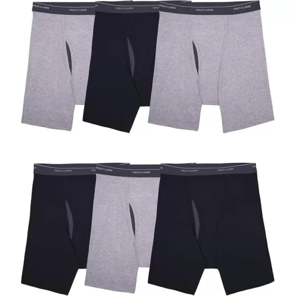imageFruit of the Loom Mens Coolzone Boxer Briefs Moisture Wicking ampamp Breathable Assorted Color Multipacks6 Pack  BlackGray