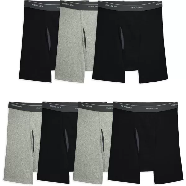 imageFruit of the Loom Mens Coolzone Boxer Briefs Moisture Wicking ampamp Breathable Assorted Color Multipacks7 Pack  BlackGray