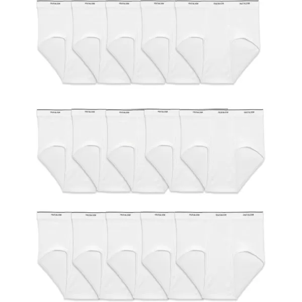imageFruit of the Loom Mens Cotton Briefs Tag Free ampamp Moisture Wicking Assorted Color Multipacks15 Pack  White
