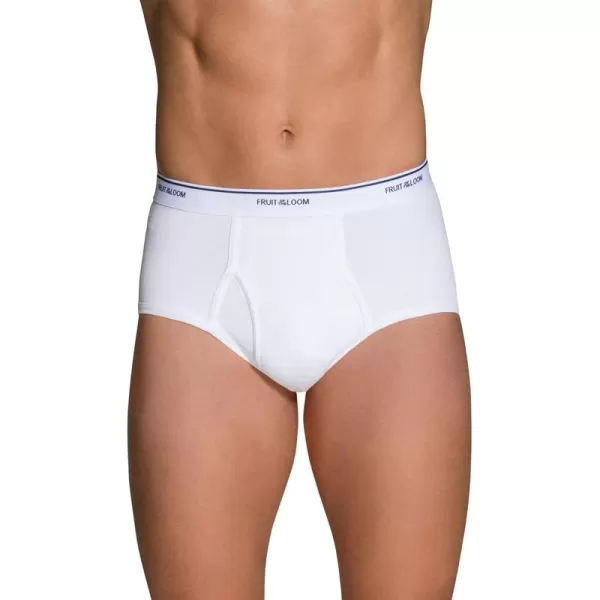 imageFruit of the Loom Mens Cotton Briefs Tag Free ampamp Moisture Wicking Assorted Color Multipacks216 Pack  White