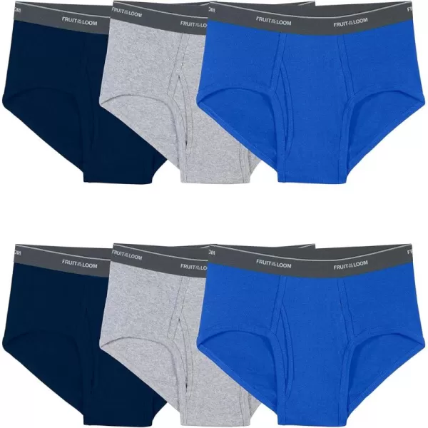 imageFruit of the Loom Mens Cotton Briefs Tag Free ampamp Moisture Wicking Assorted Color Multipacks6 Pack  Assorted Colors
