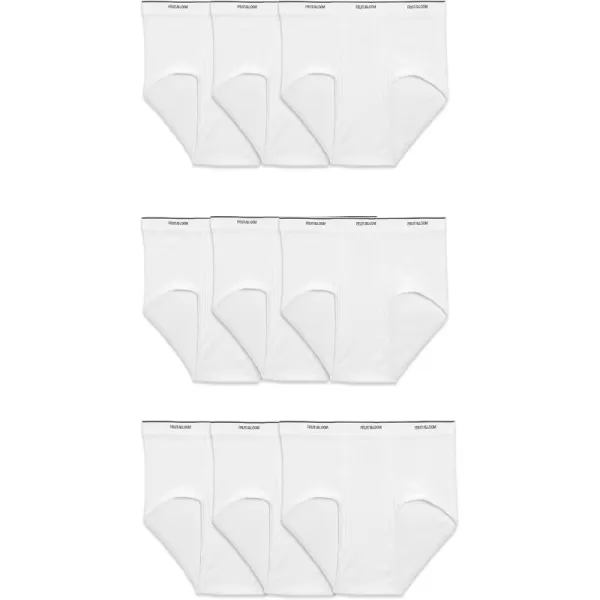 imageFruit of the Loom Mens Cotton Briefs Tag Free ampamp Moisture Wicking Assorted Color Multipacks9 Pack  White