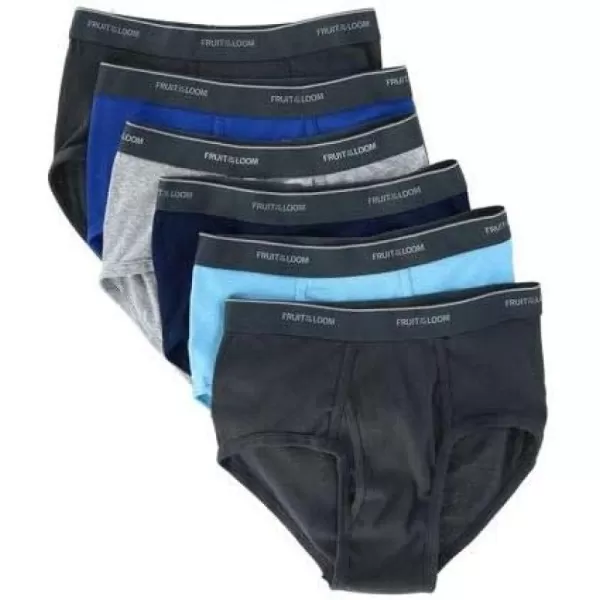 imageFruit of the Loom Mens Cotton Briefs Tag Free ampamp Moisture Wicking Assorted Color MultipacksAssorted