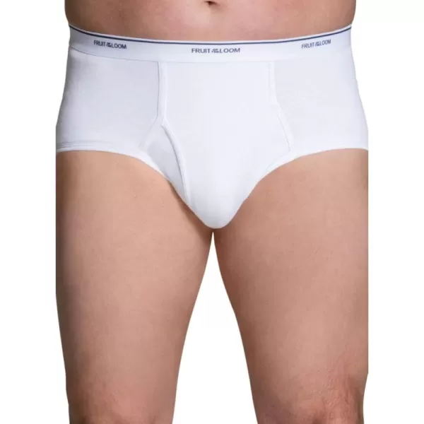 imageFruit of the Loom Mens Cotton Briefs Tag Free ampamp Moisture Wicking Assorted Color MultipacksWhite 6  Pack