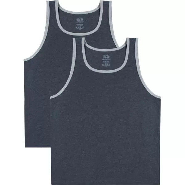 imageFruit of the Loom Mens Eversoft Cotton Sleeveless T Shirts Breathable ampamp Moisture Wicking with Odor Control Sizes S4xTank  2 Pack  Black Heather