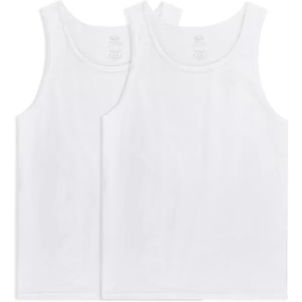 imageFruit of the Loom Mens Eversoft Cotton Sleeveless T Shirts Breathable ampamp Moisture Wicking with Odor Control Sizes S4xTank  2 Pack  White