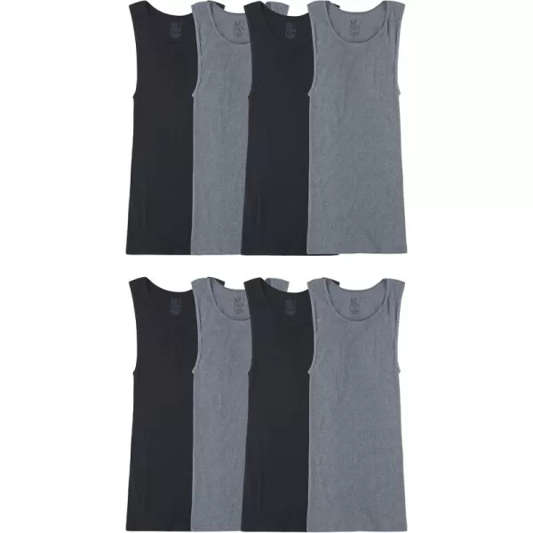 8 Pack - Black/Grey