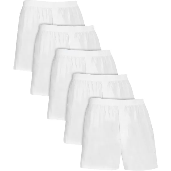 imageFruit of the Loom Mens Tag Free Woven Boxer Shorts Relaxed Fit Moisture Wicking Assorted Color MultipacksWhite
