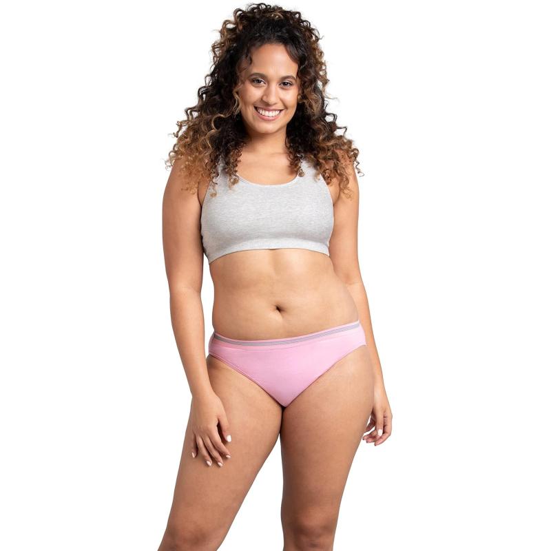 imageFruit of the Loom Womens Eversoft Cotton Bikini Underwear Tag Free ampamp BreathableCotton Blend  144 Pack  Colors May Vary