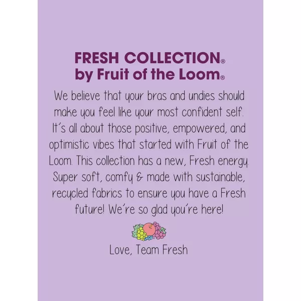 imageFruit of the Loom A Fresh Collection FOMO Free 2Pack Womens Triangle Bralettes  Modern Comfort ampamp Sleek DesignPremium PlumBlack Hue