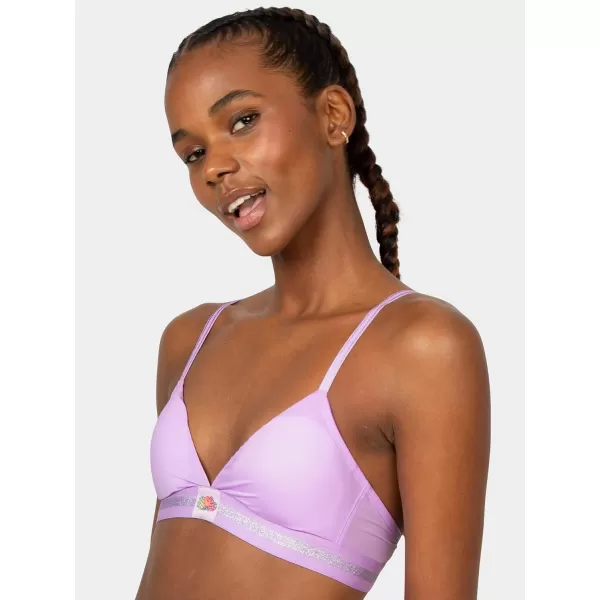 imageFruit of the Loom A Fresh Collection FOMO Free 2Pack Womens Triangle Bralettes  Modern Comfort ampamp Sleek DesignStellar OrchidBlack Hue