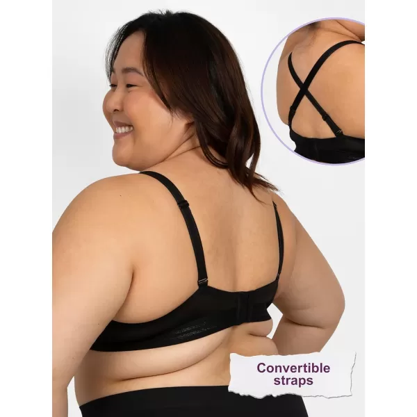 imageFruit of the Loom A Fresh Collection FOMO Free 2Pack Womens Triangle Bralettes  Modern Comfort ampamp Sleek DesignStellar OrchidBlack Hue