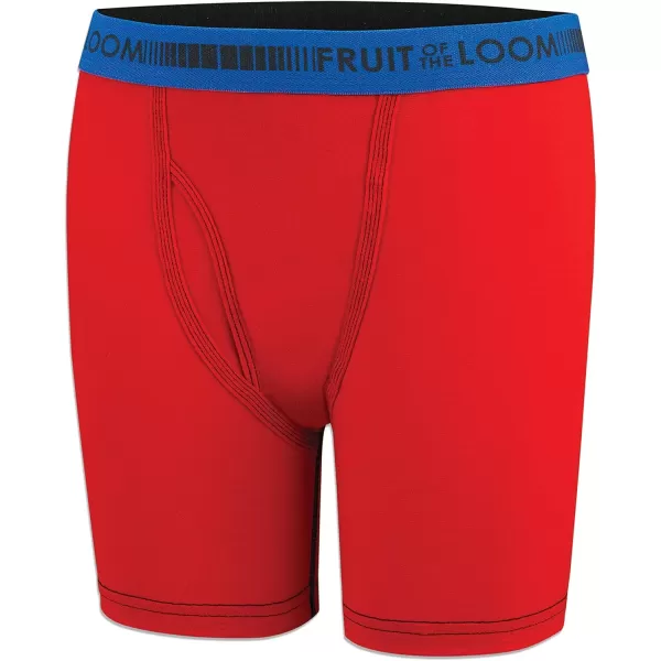 imageFruit of the Loom Boys 360 Stretch Boxer BriefsBoys  10 Pack  Cotton Stretch  BlackRedBlue