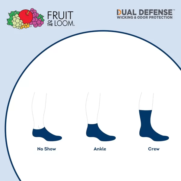 imageFruit of the Loom Boys Dual Defense Ankle Socks 10 PackGreyGrey