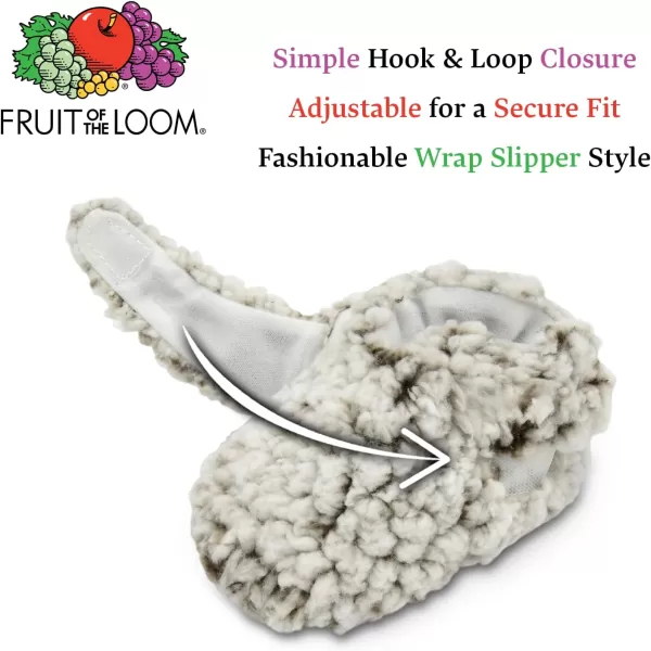 imageFruit of the Loom Cozy Thermal Wrap Booties with NonSkids for Baby Girls Boys UnisexChocolate Sherpa