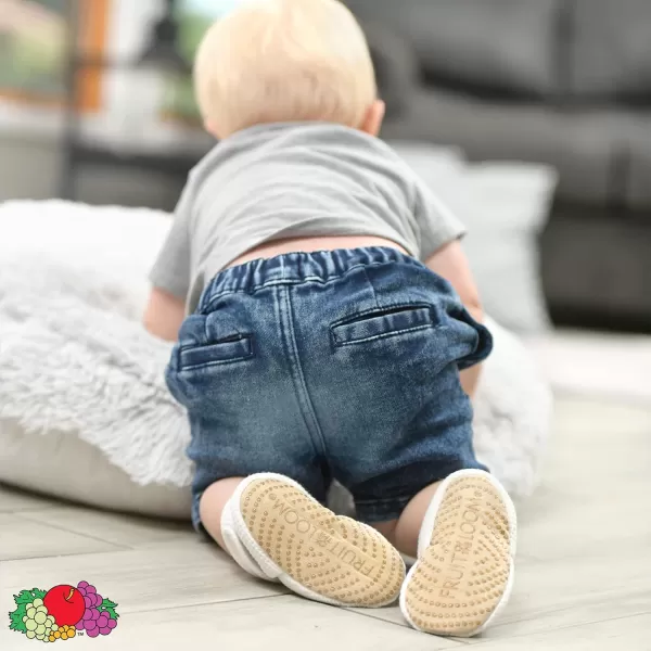 imageFruit of the Loom Cozy Thermal Wrap Booties with NonSkids for Baby Girls Boys UnisexIvory Waffle