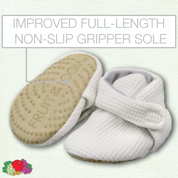 imageFruit of the Loom Cozy Thermal Wrap Booties with NonSkids for Baby Girls Boys UnisexIvory Waffle