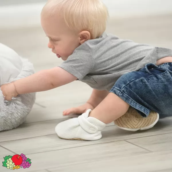 imageFruit of the Loom Cozy Thermal Wrap Booties with NonSkids for Baby Girls Boys UnisexIvory Waffle