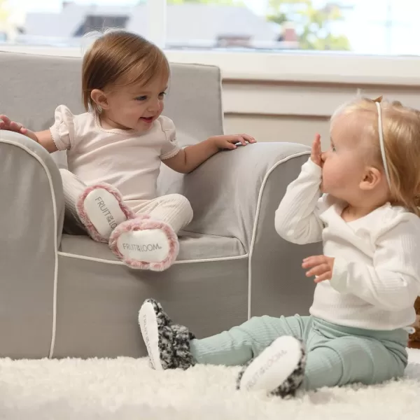imageFruit of the Loom Cozy Thermal Wrap Booties with NonSkids for Baby Girls Boys UnisexMidnight Sherpa