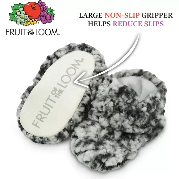 imageFruit of the Loom Cozy Thermal Wrap Booties with NonSkids for Baby Girls Boys UnisexMidnight Sherpa