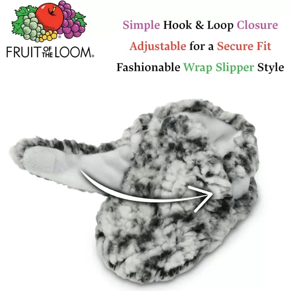 imageFruit of the Loom Cozy Thermal Wrap Booties with NonSkids for Baby Girls Boys UnisexMidnight Sherpa
