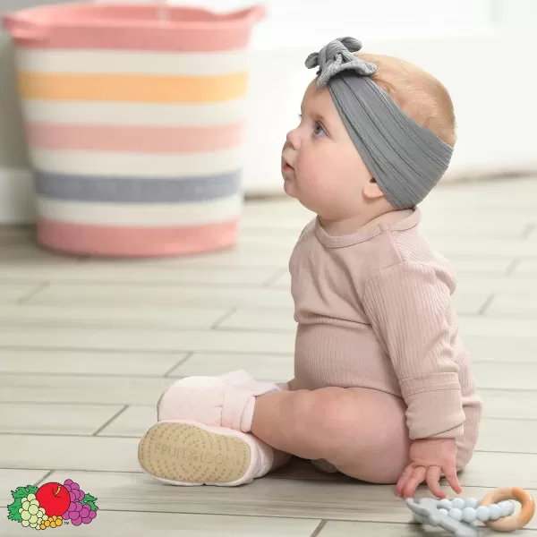 imageFruit of the Loom Cozy Thermal Wrap Booties with NonSkids for Baby Girls Boys UnisexPink Jersey