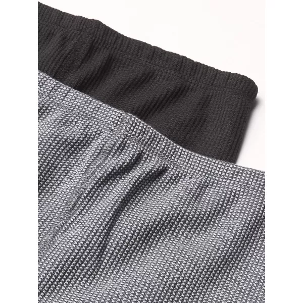 imageFruit of the Loom Girls Premium 2Pack Thermal Waffle BottomBlackHeather Greystone