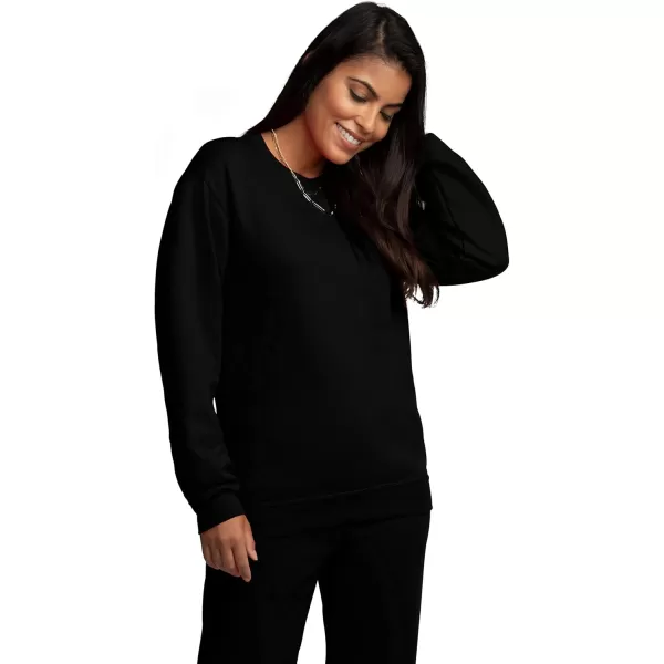 imageFruit of the Loom Mens Eversoft Fleece Crewneck Sweatshirts Moisture Wicking ampamp Breathable Sizes S4X 2 PackBlackNavy Small