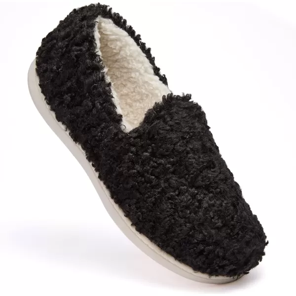 imageFruit of the Loom Womens Berber Loafer SlipperBlack