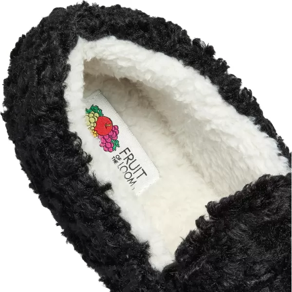 imageFruit of the Loom Womens Berber Loafer SlipperBlack