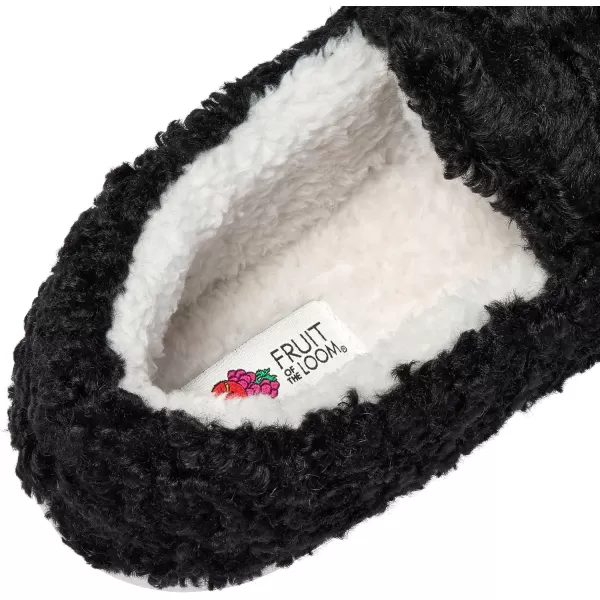 imageFruit of the Loom Womens Berber Loafer SlipperBlack