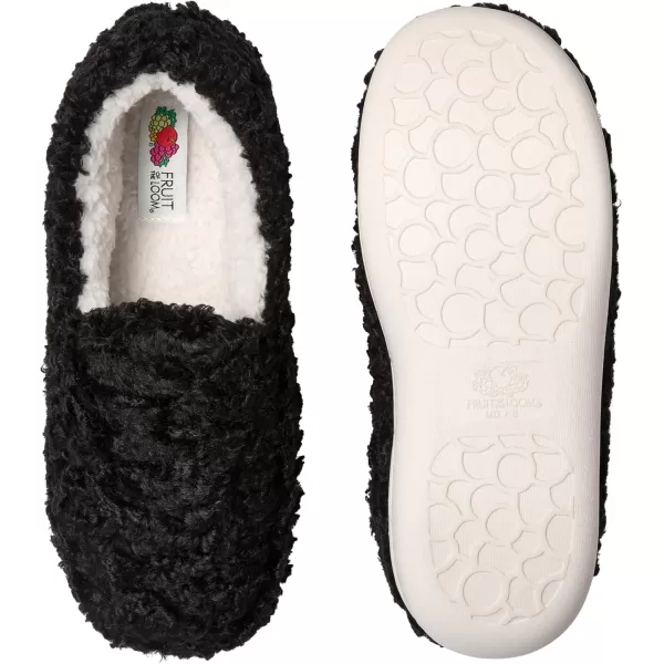 imageFruit of the Loom Womens Berber Loafer SlipperBlack