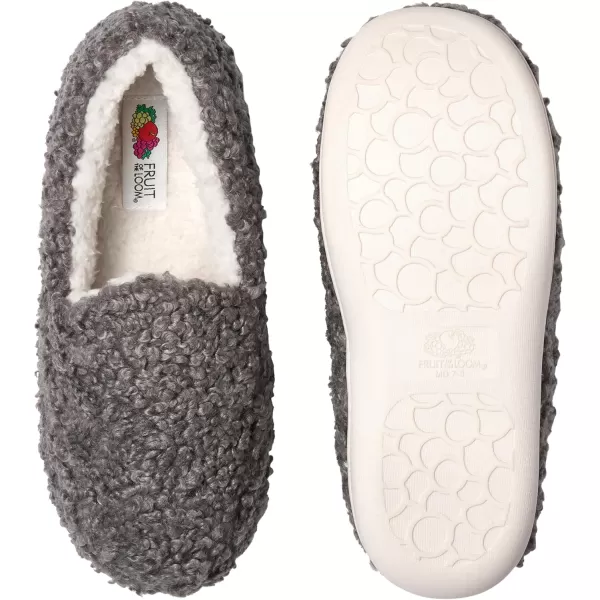 imageFruit of the Loom Womens Berber Loafer SlipperGrey