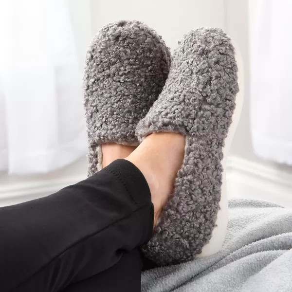 imageFruit of the Loom Womens Berber Loafer SlipperGrey