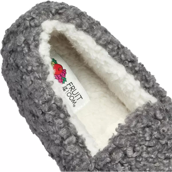 imageFruit of the Loom Womens Berber Loafer SlipperGrey